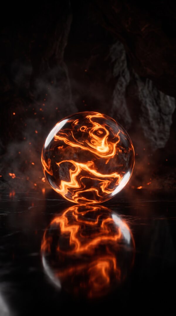 Molten Glass Orb Wallpaper